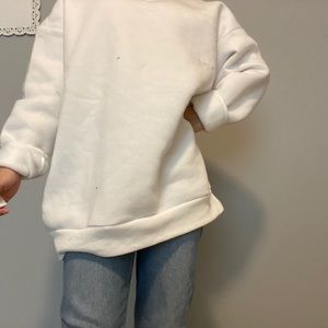 big white crewneck!